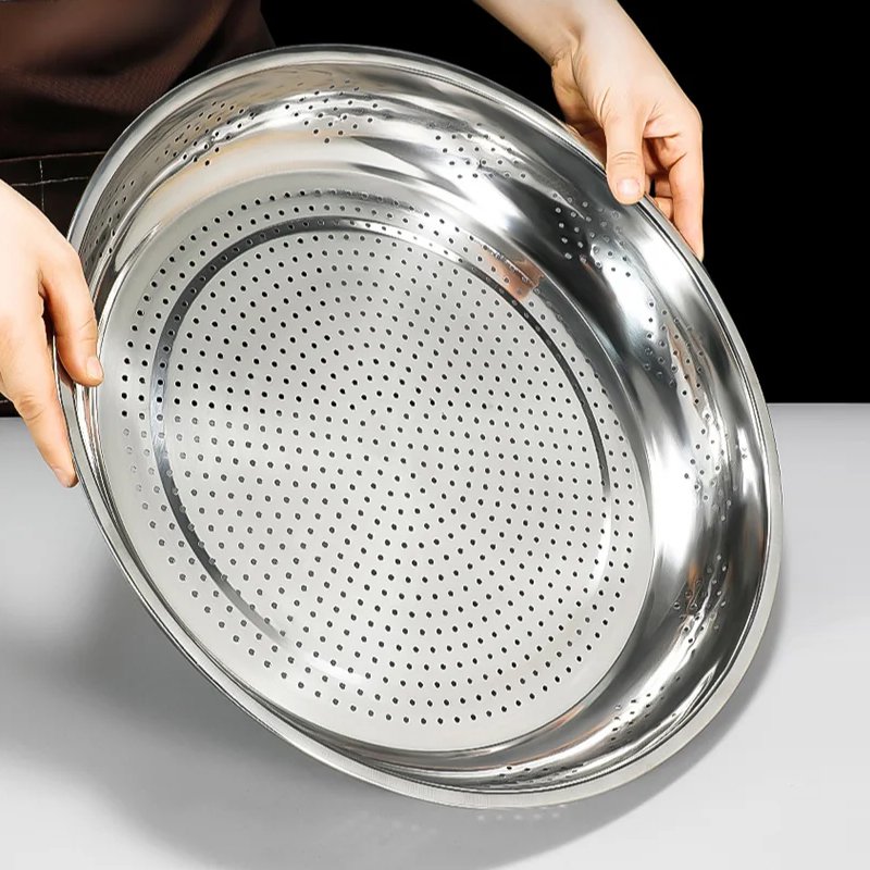 Multi functional circular steaming tray
