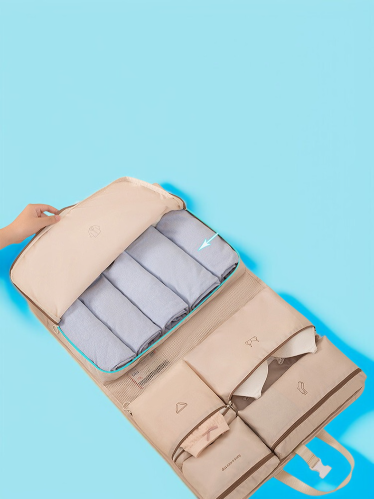 7-in-1 휴대용 대용량 접이식 보관 가방 여행용 벽걸이 보관 가방 수하물 가방