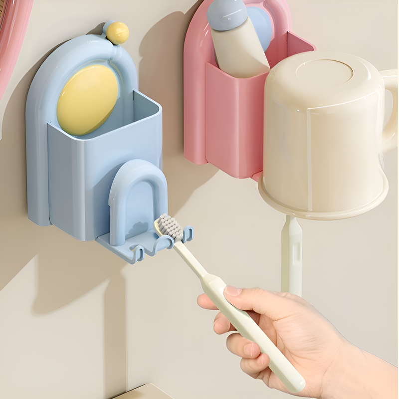 Wall-mounted Electric Toothbrush Holder with Rinse Cup