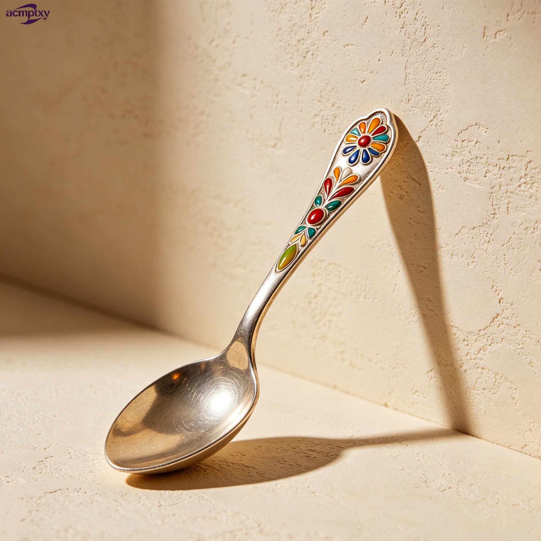 Cucharas de mesa con estampado floral de colores (paquete de 3)