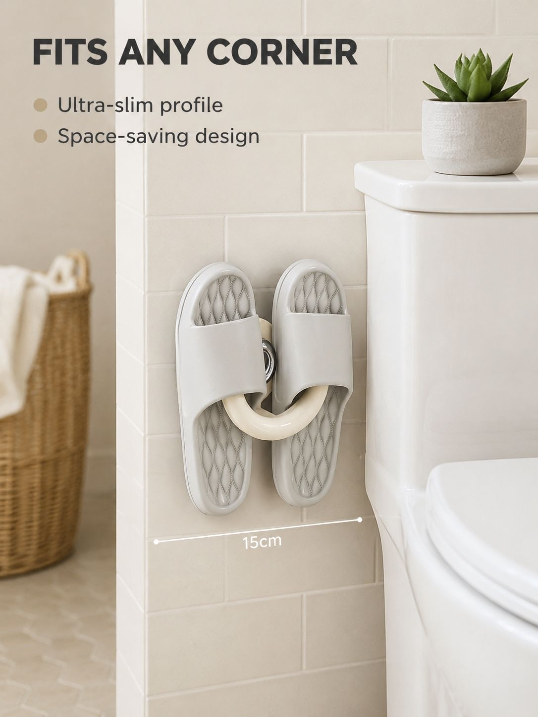 No-Drill Wall Slipper Organizer