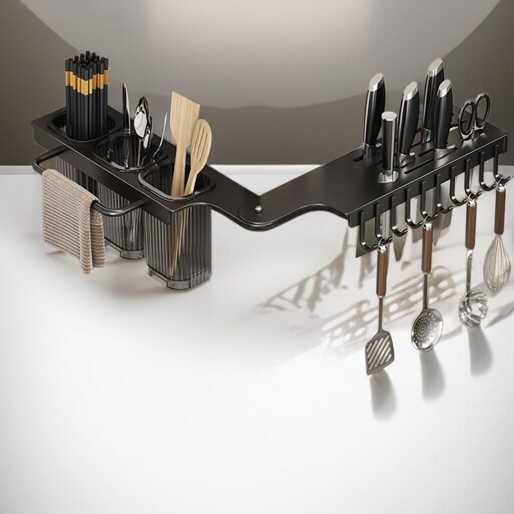 주방 벽걸이식 젓가락통 일체형 수납 칼틀