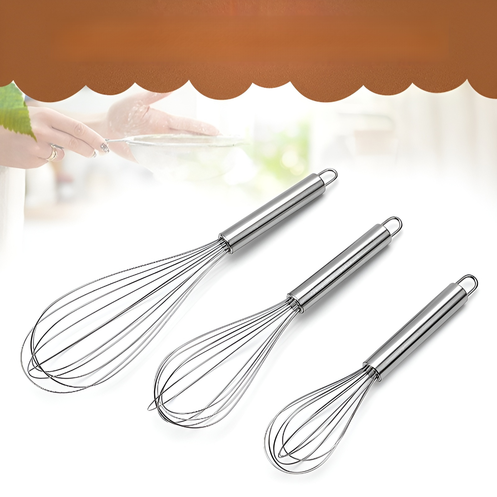 Stainless steel egg beater