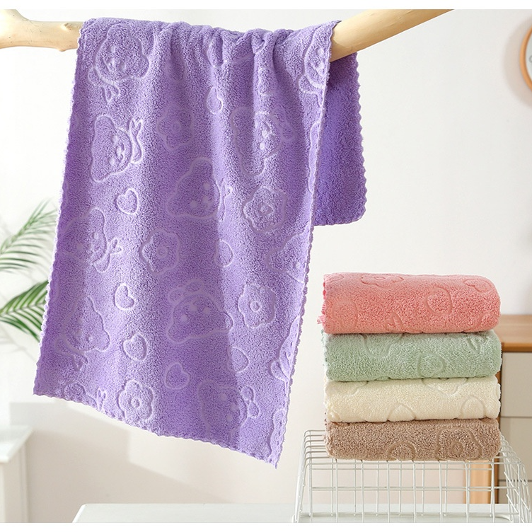 Bear Print Microfiber Towel