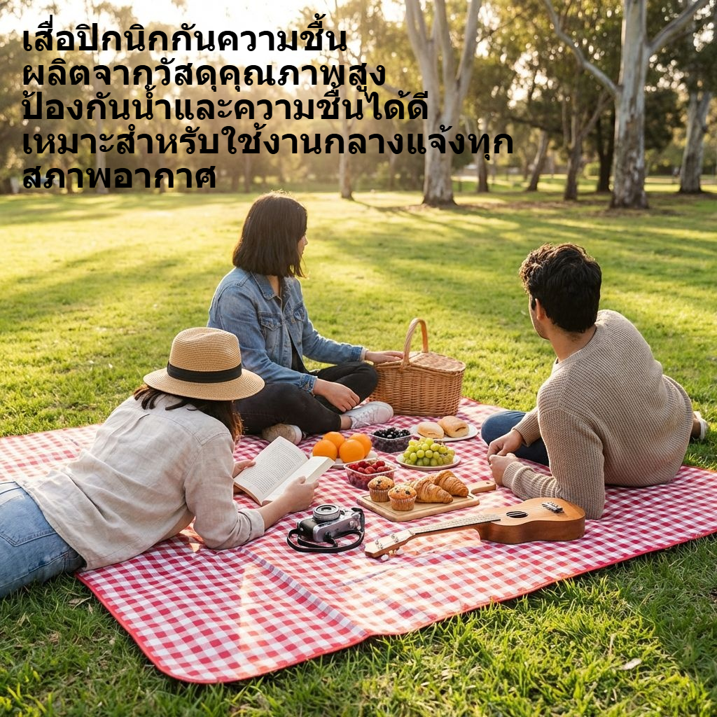 เสื่อปิกนิกกันความชื้นสำหรับตั้งแคมป์กลางแจ้ง