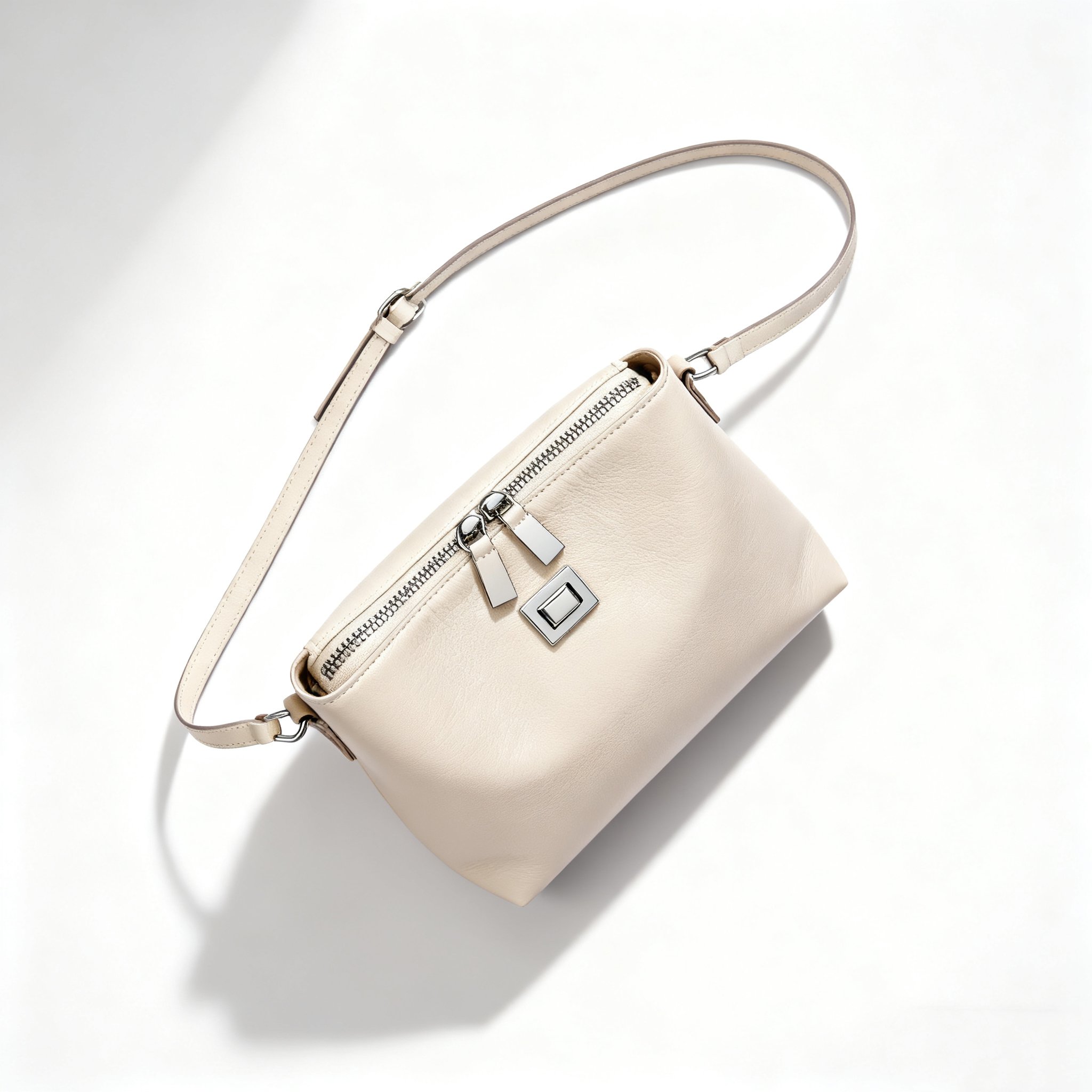 กระเป๋าถือสีขาวสุดหรู ดีไซน์ทันสมัย