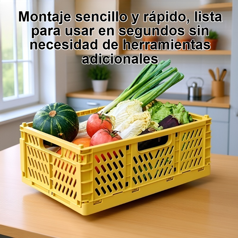 Caja de almacenamiento plegable de plástico cerrada y apilada