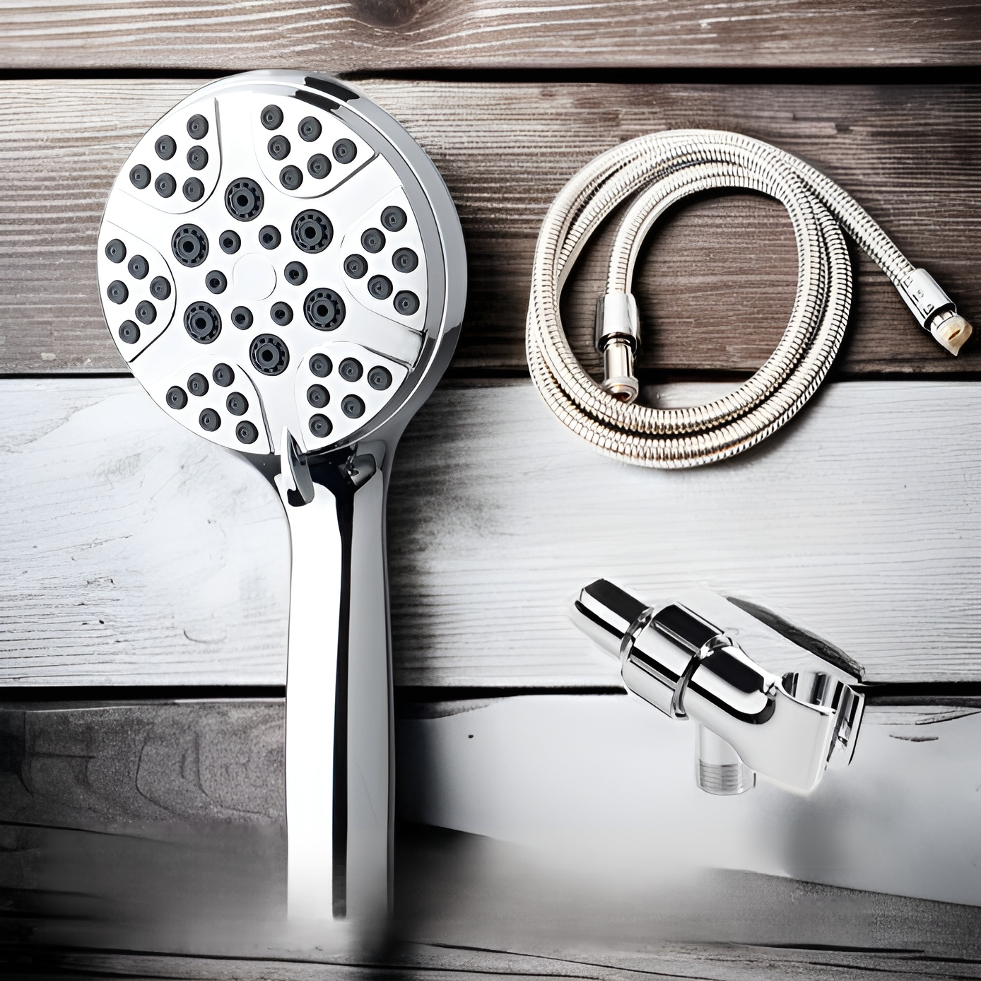 Siebenstufige Doppel-Sprühpistole mit Wasserauslass und Druckduschkopfdüse