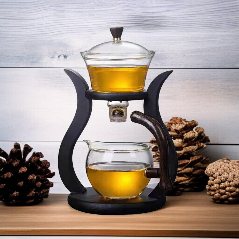 ชุดน้ำชาแก้วดูดแม่เหล็กที่เรียบง่าย