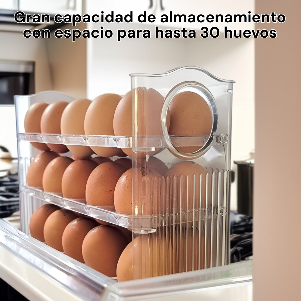 Caja de almacenamiento de huevos de varias capas con capacidad para 30 unidades
