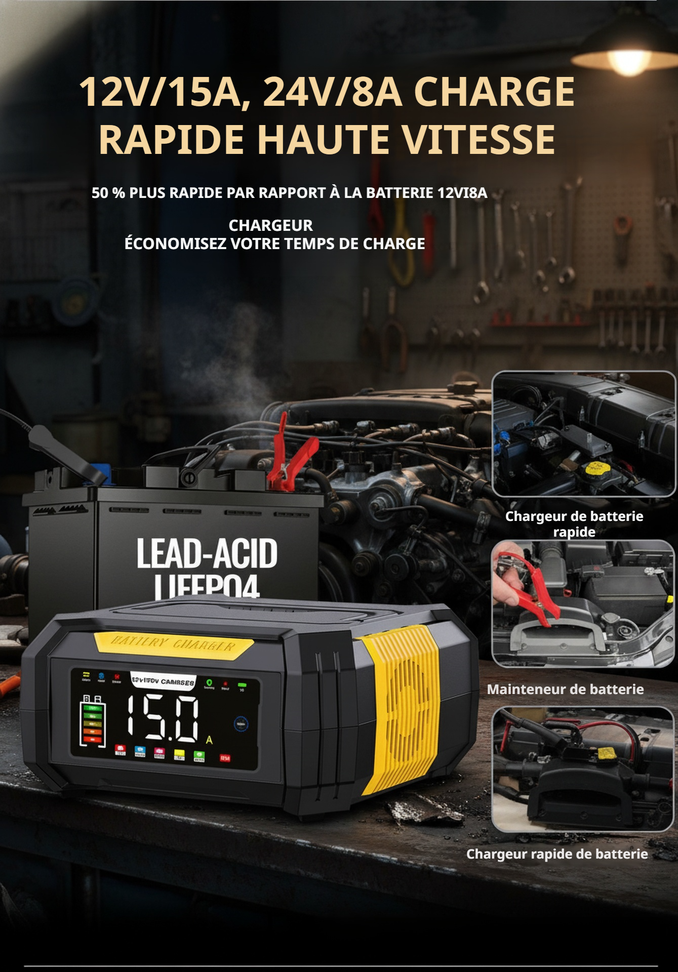 Chargeur pour batterie lithium fer phosphate