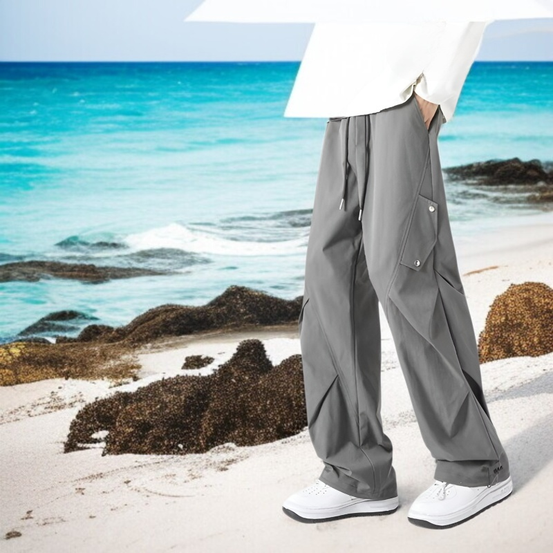 디자인감 빈티지 캐주얼 팬츠 캐주얼 남성 팬츠 봄여름 카고 팬츠 아메리칸 팬츠