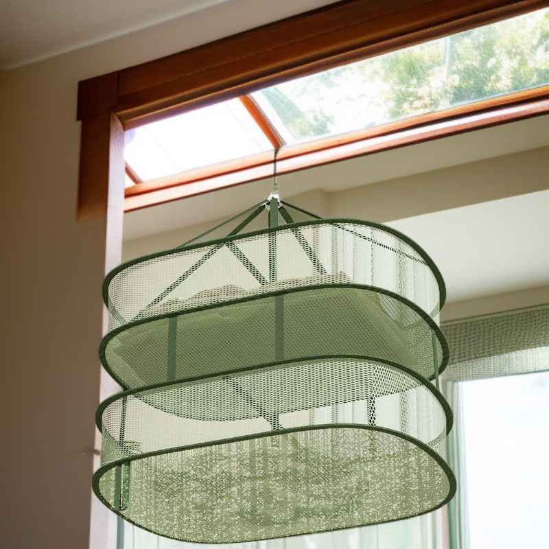 家庭用物干しラック 衣類乾燥ネットポケット フラットランドリーバスケット 物干しネット 靴下乾燥ラック