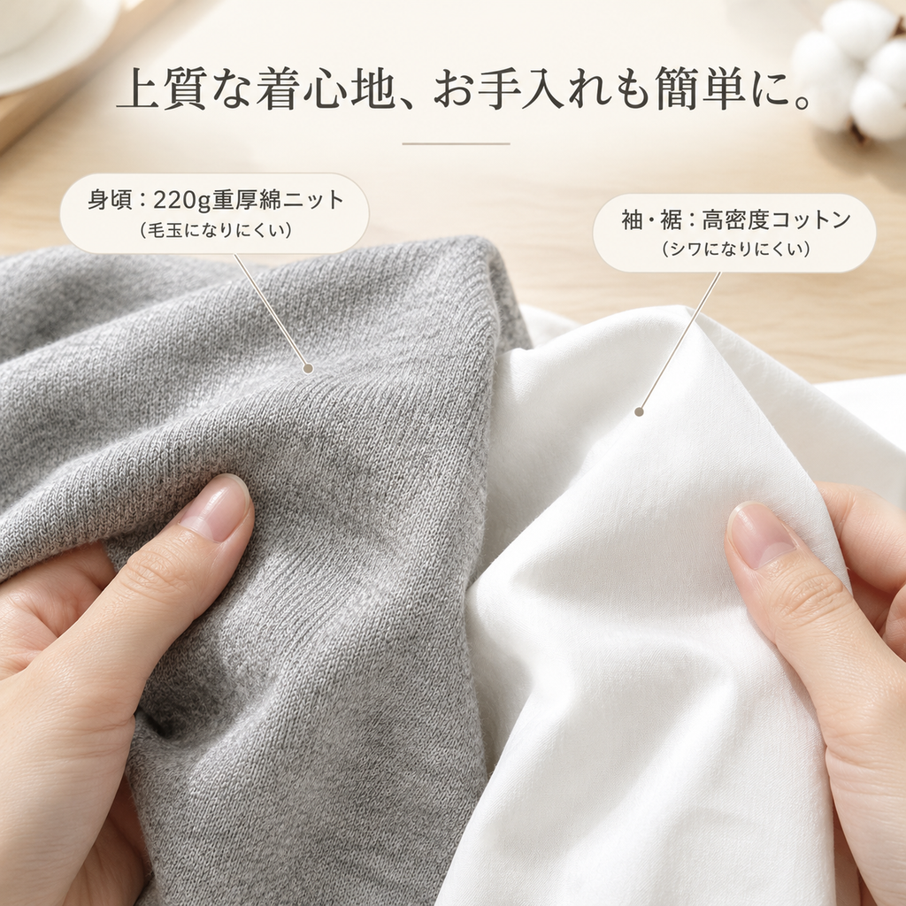 日系スタイル配色ベルスリーブワンピース・春秋用