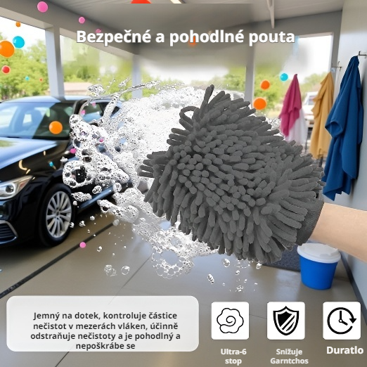 Ergonomické rukavice na mytí auta pro efektivní čištění