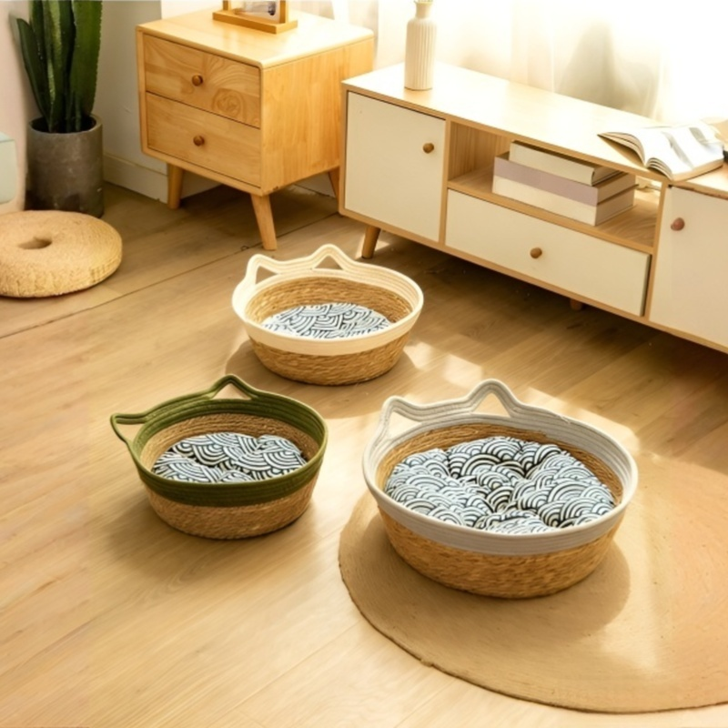 Lit pour chat en osier