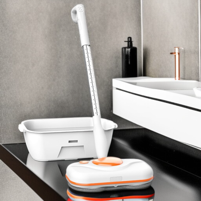  Bezprzewodowy elektryczny mop z podwójnym obrotowym spryskiwaczem