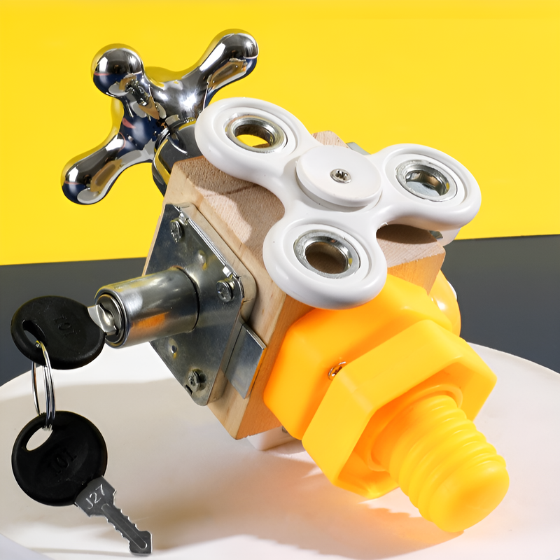 ロック可能な教育玩具