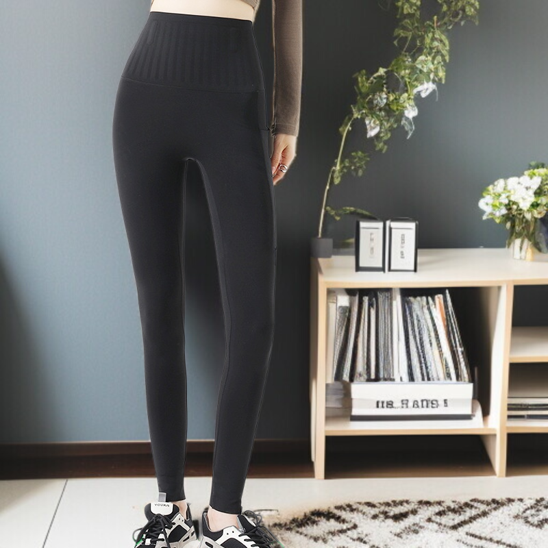 スーパーハイウエスト ヨガパンツ パッド入り