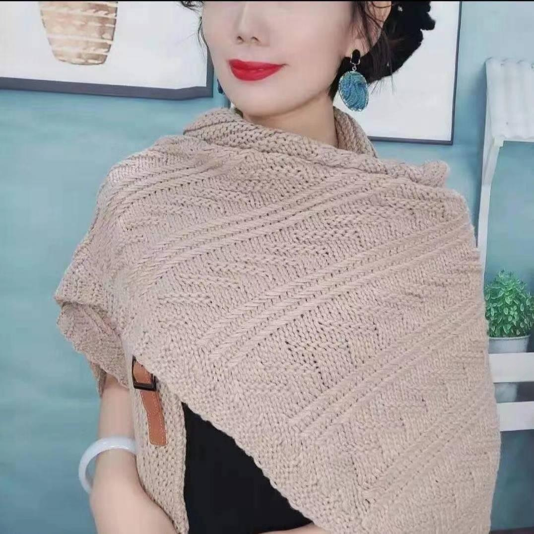 春秋用韓国風ニットおしゃれ万能マフラー