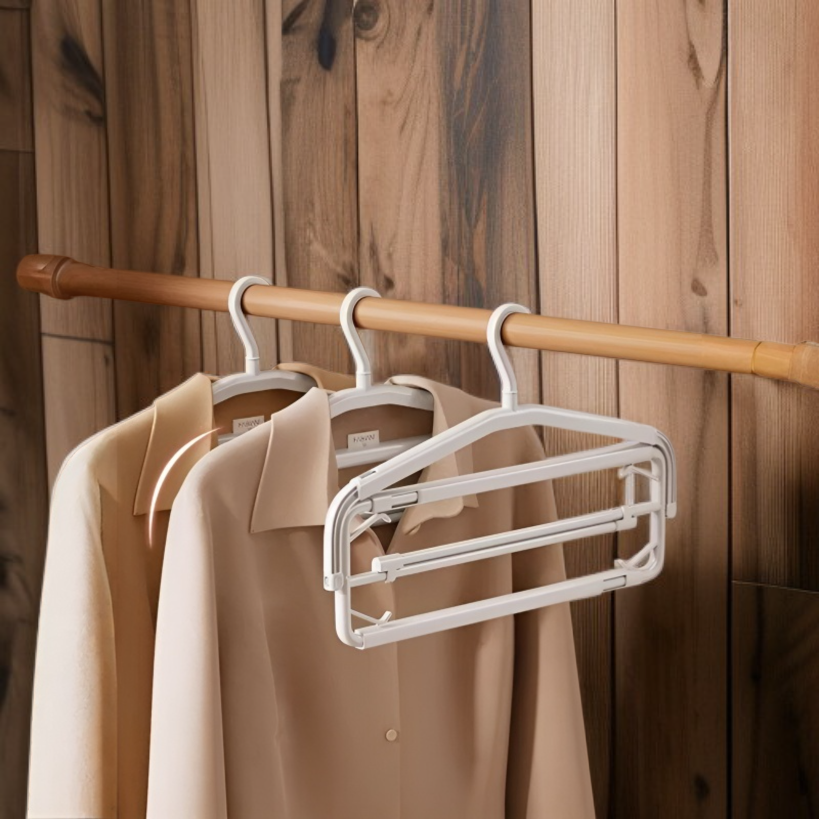 Retractable bath towel rack