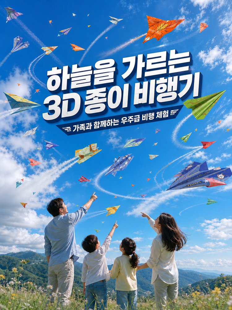 항공 과학 설계로 압도적으로 잘 나는 3D 입체 종이비행기