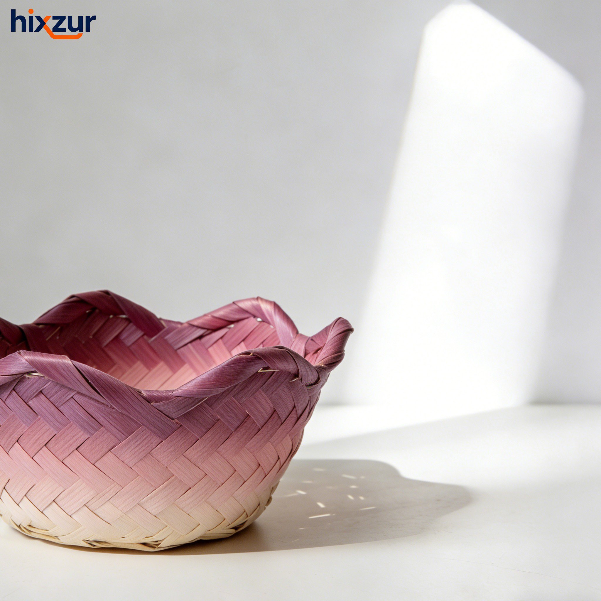 ตะกร้าเก็บสายเคเบิลข้อมูลแบบทอจากผ้าฝ้ายและผ้าลินิน (3 ชิ้น)