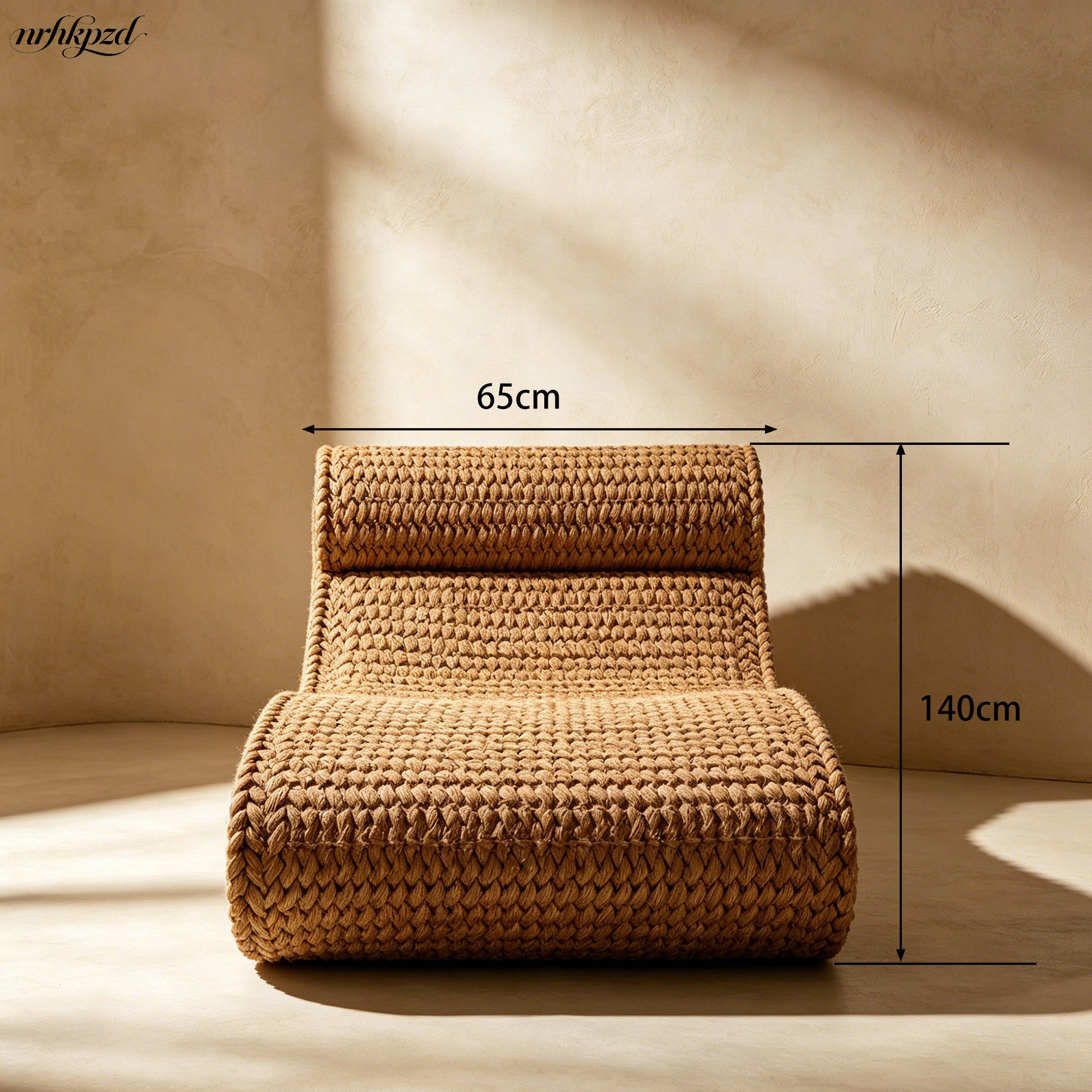 Detailansicht Palmfasern Sofa – atmungsaktive Struktur