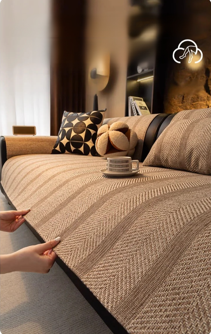 린넨 모조 소재의 가벼운 소파 커버