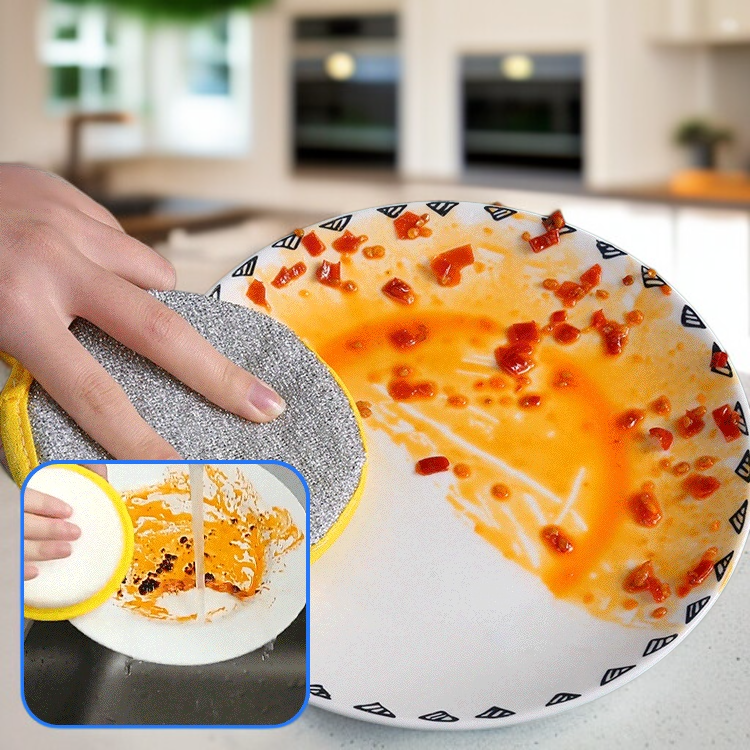 두꺼운 스펀지를 활용한 식기세척