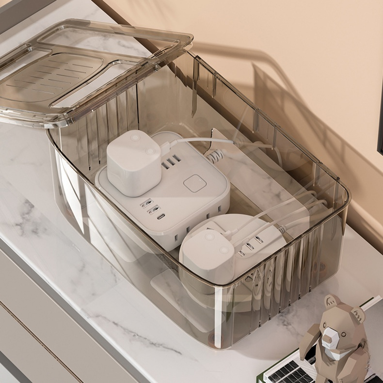 กล่องจัดระเบียบสำหรับกล่องรับสัญญาณทีวีและเราเตอร์ WiFi แบบไร้สาย