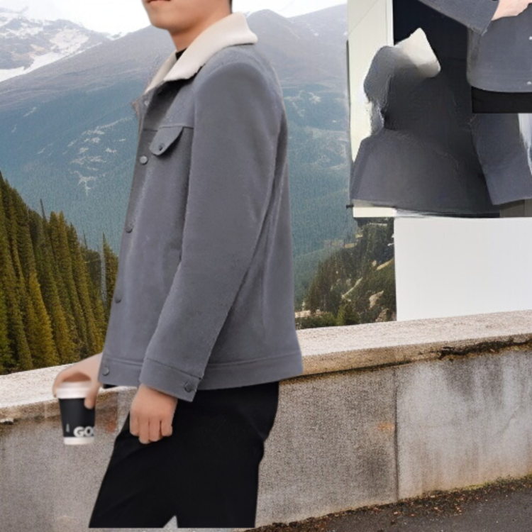 패션 긴팔 점퍼 기모 도톰 남성 코트 칼라 점퍼 패딩 청년 점퍼