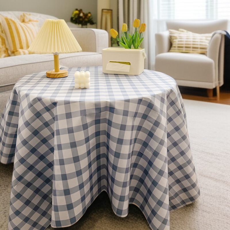체스 패턴 원형 테이블보, 소녀 감성 식탁보