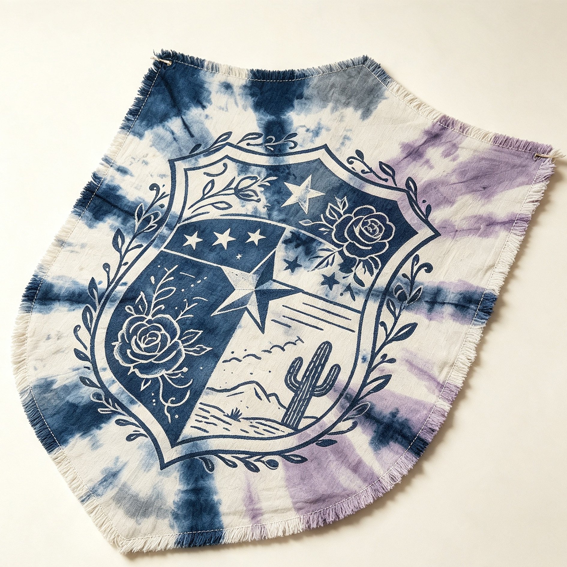 Star Shield Tie-Dye Banner