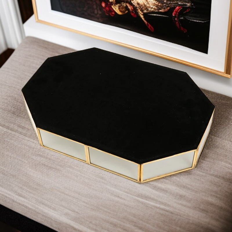 Wielofunkcyjny organizer na kosmetyki, szkatułka na biżuterię, taca dekoracyjna do domu