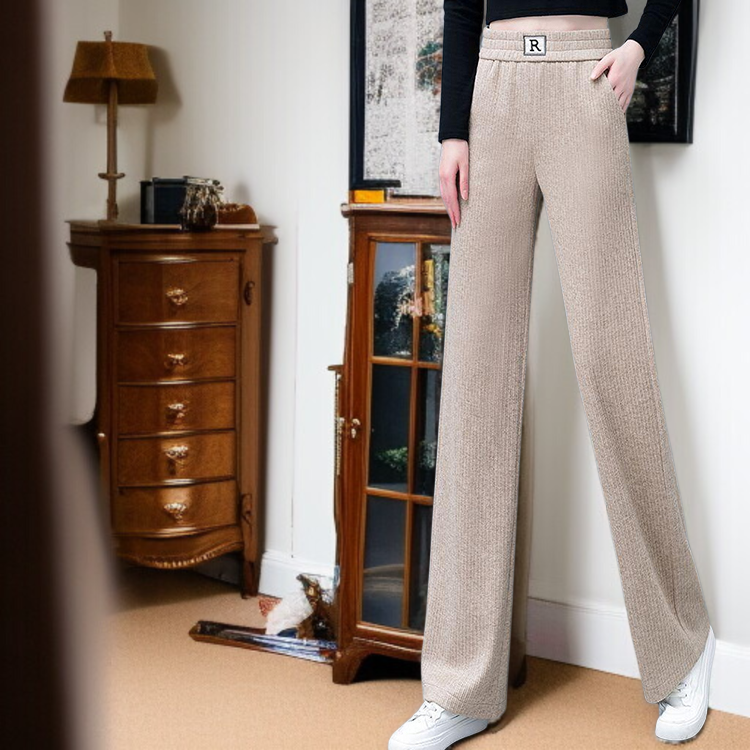 코듀로이 슬랙스 팬츠 여 슬림핏 하이웨스트 와이드 팬츠 슬림핏 와이드 팬츠