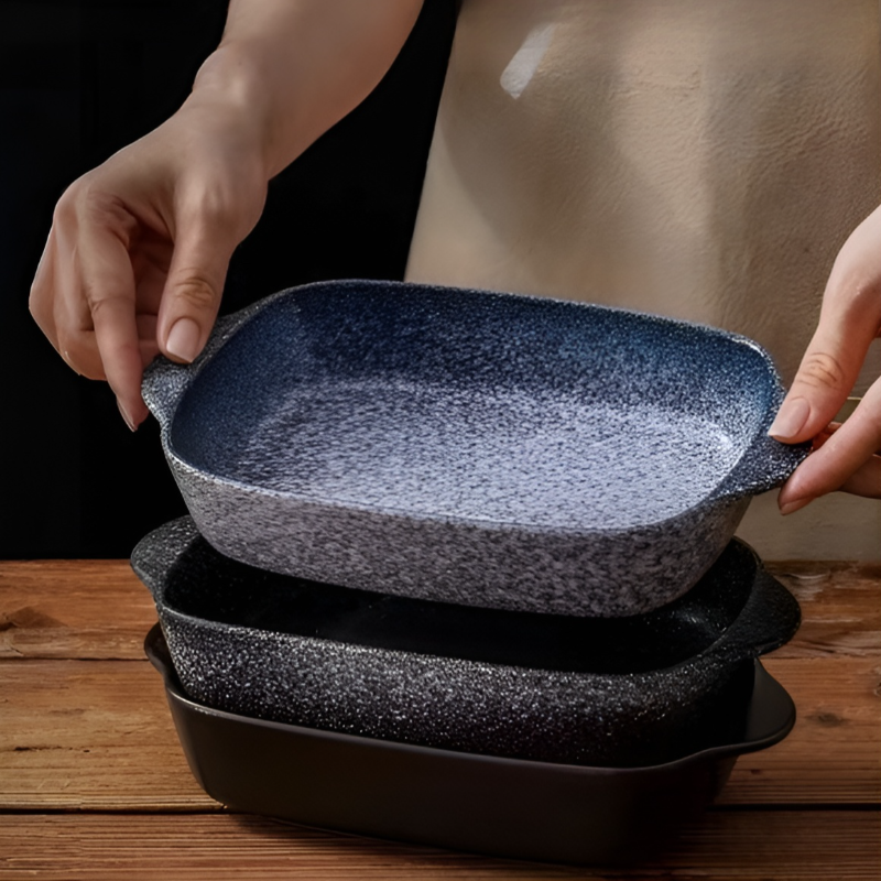 Double-eared baking pan