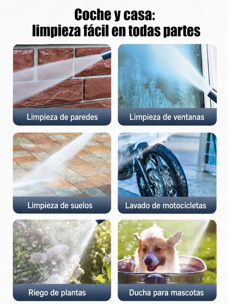Pistola de Agua de Alta Presión para Limpieza Potente