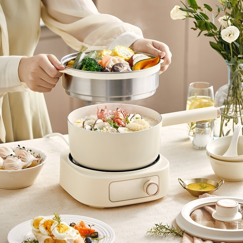 Olla eléctrica para cocinar y vaporizar alimentos