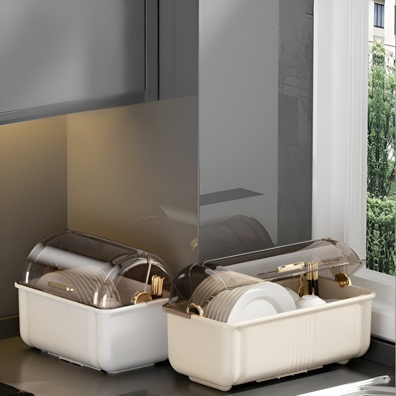 Kitchen Bowl and Plate Storage Box