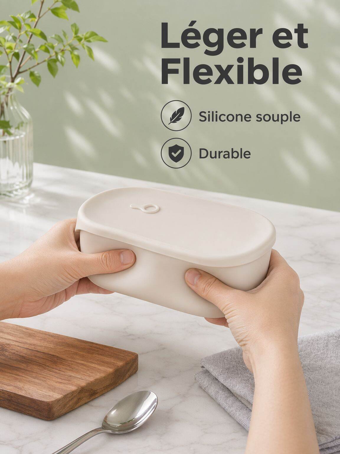 Boîte à déjeuner étanche en silicone de qualité alimentaire