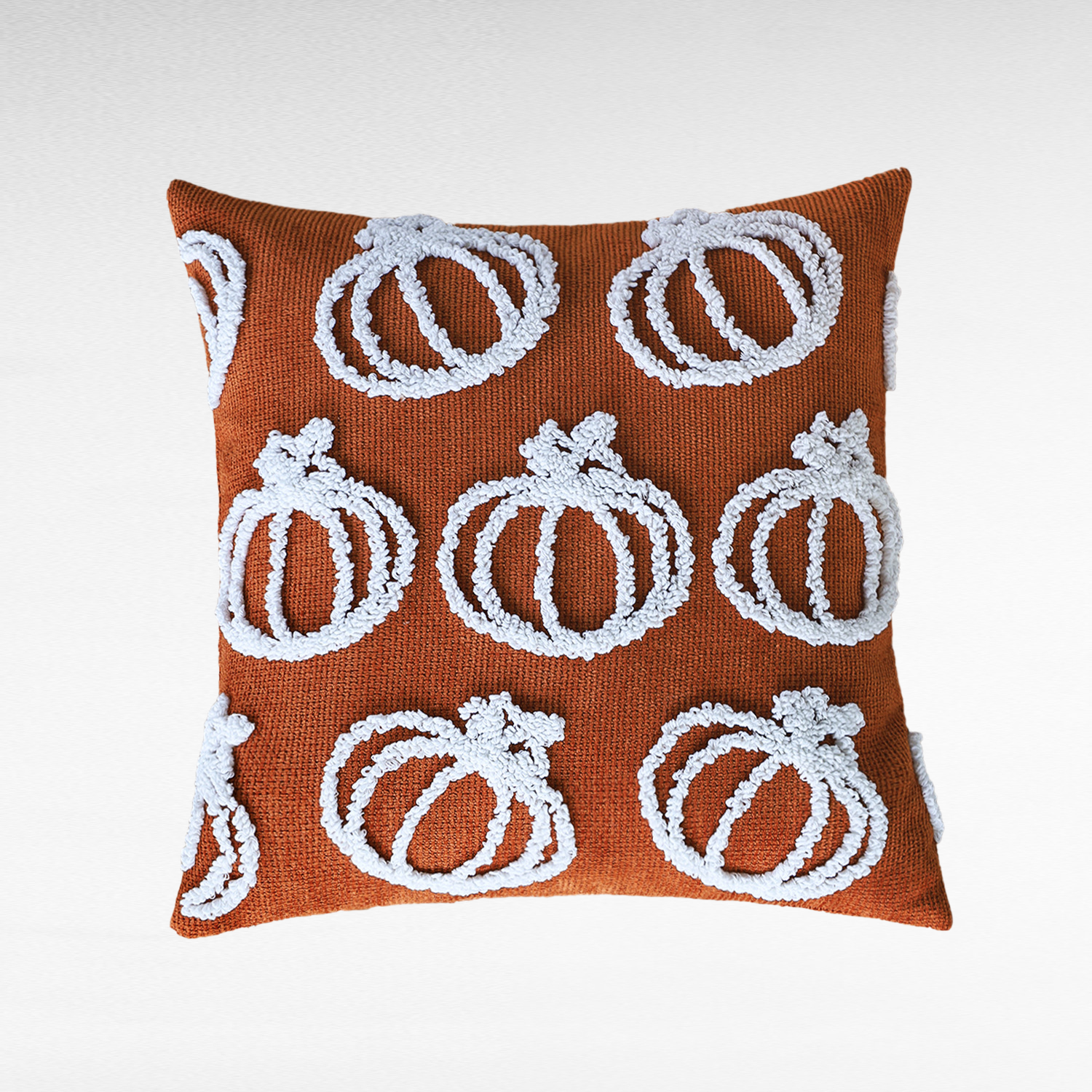Halloween Pumpkin Chenille Throw Pillow with Insert – Sofa, Bed, Office Back Cushion