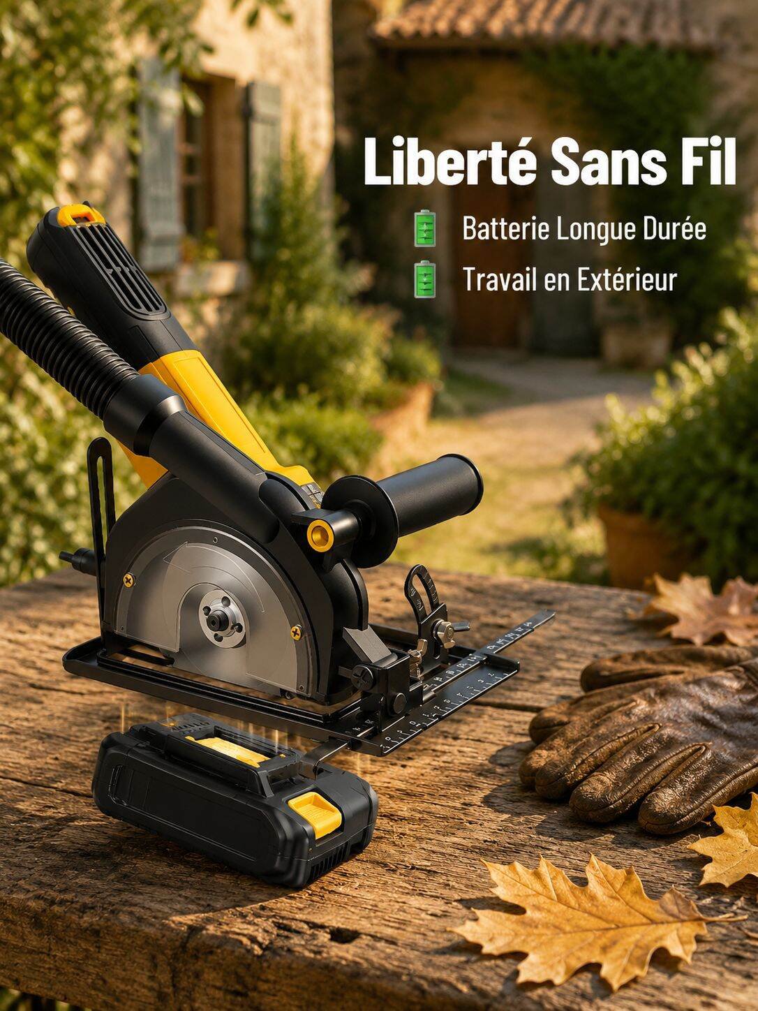 Meuleuse d'angle sans balais rechargeable à batterie au lithium
