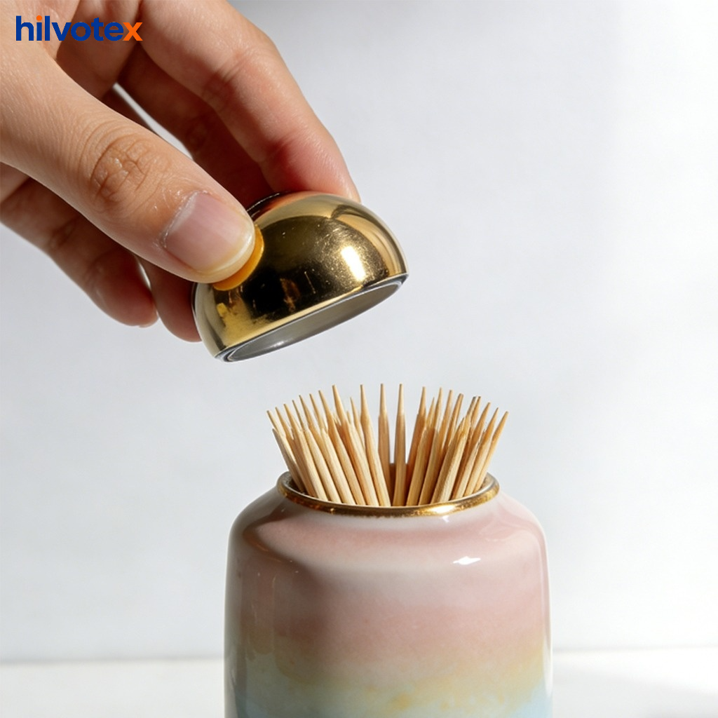 Ceramic magnetic toothpick holder (pack of 3)