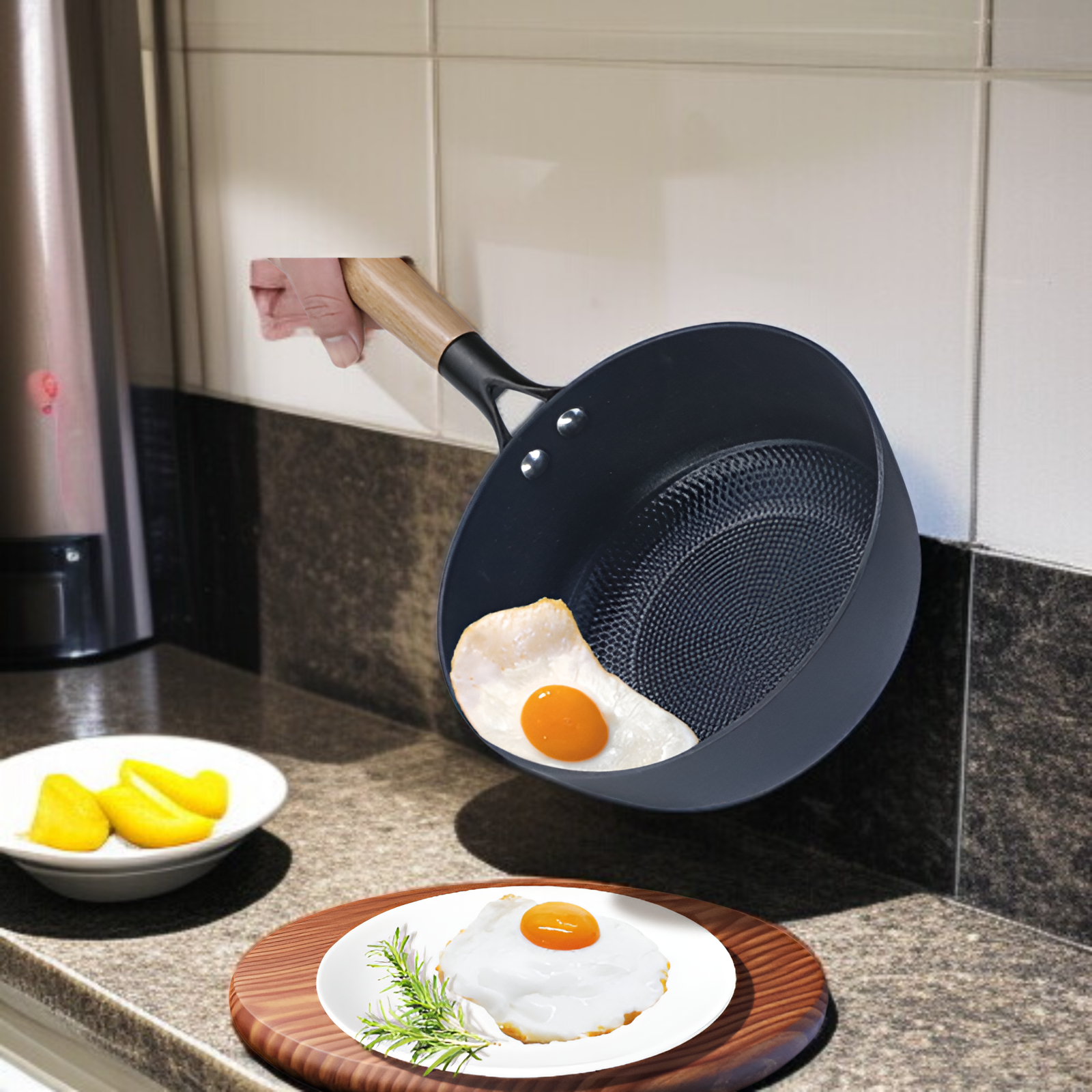 フライパン兼用ミルクポット平底安定