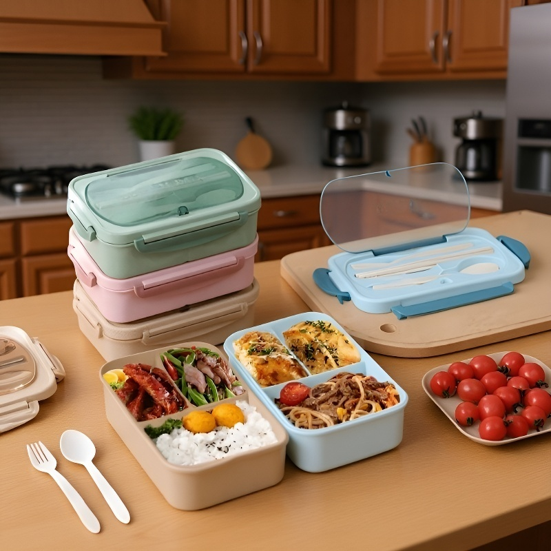 보온 기능 분할 도시락통 전체 모습