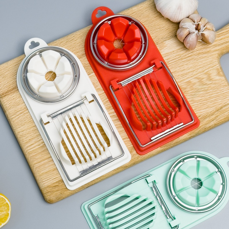 2 in 1 계란 및 송화단 커터, 주방 다용도 도구