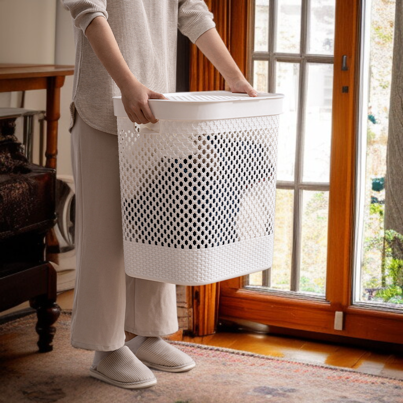 Úložný koš na prádlo s víkem