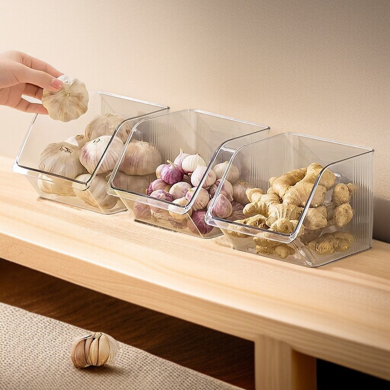 벽걸이 파 생강마늘 투명 수납함
