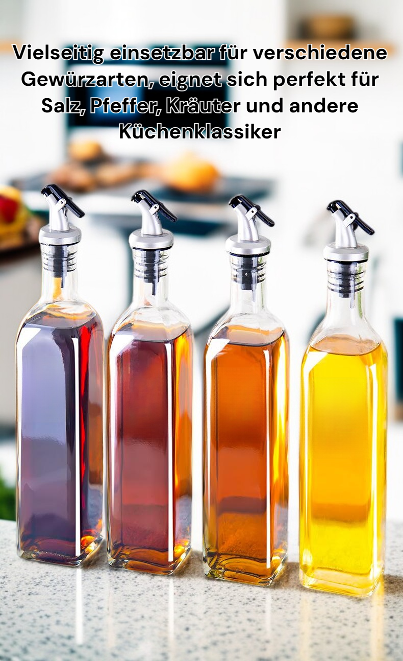 Set aus Haushaltsgewürzflaschen mit Deckel